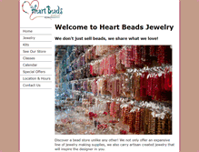 Tablet Screenshot of heartbeadsjewelry.com